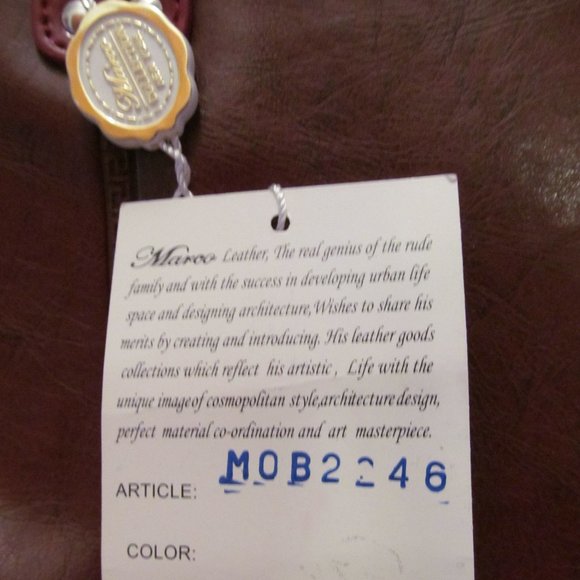 Marco New York Red Leather Bag - Picture 10 of 12